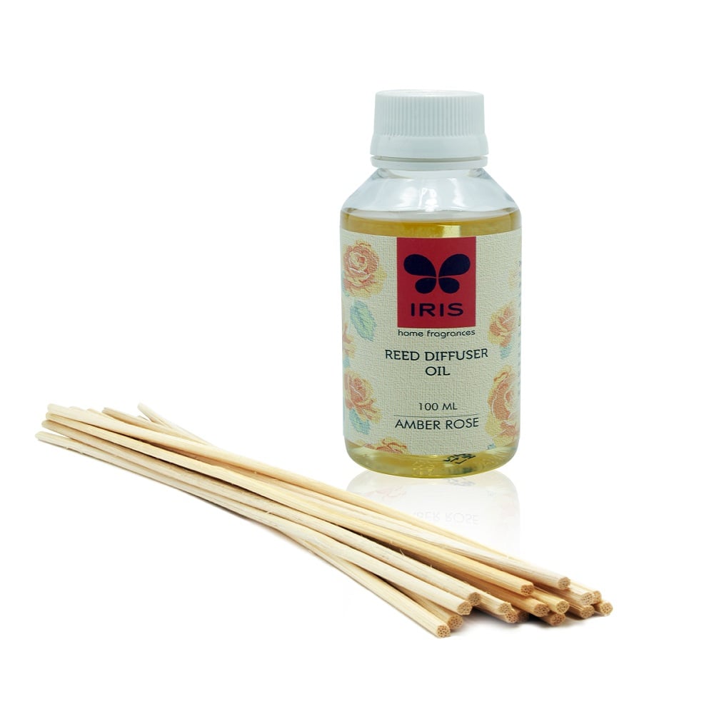 Iris Reed Diffuser Refill Pack - Amber Rose Oil (100ml)