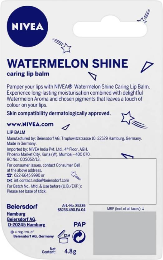 Nivea Witty Watermelon Lip Balm (4.8gm)