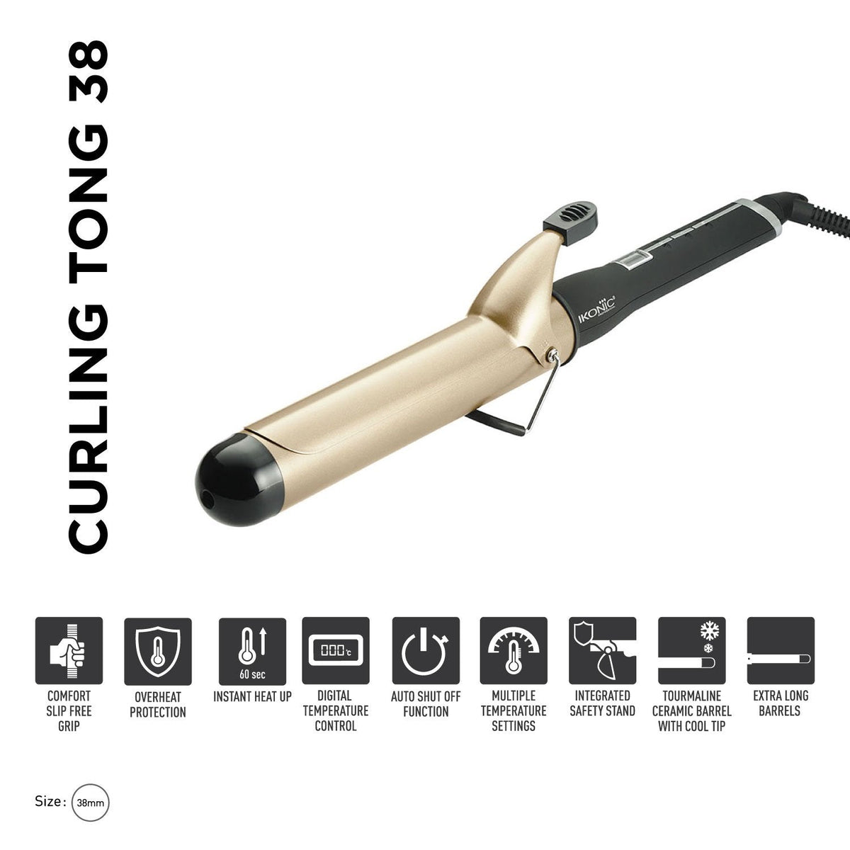 Ikonic Professional Curling Tong CT-38