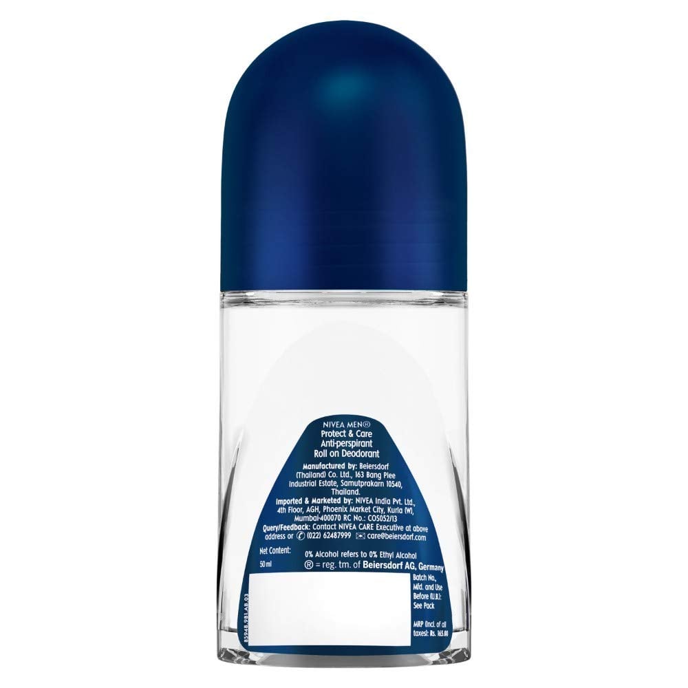 Nivea Men Protect and Care Roll On, No Skin Irritation & 48h Freshness (50ml)