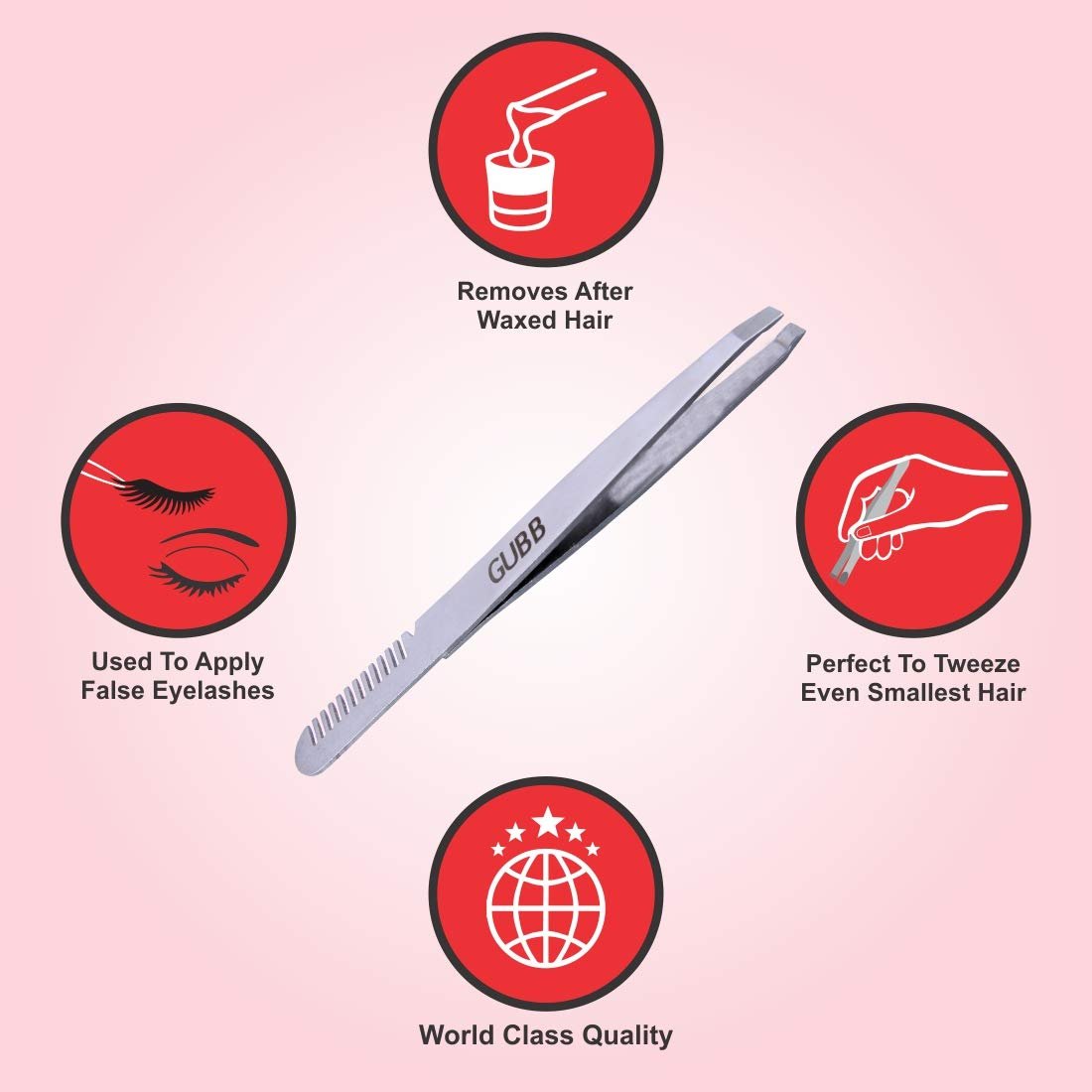 GUBB USA Dual Function Tweezer (With Bro Comb)