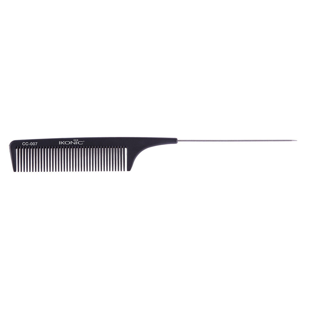 Ikonic Professional Carbon Tail Comb - CC07 (Black)