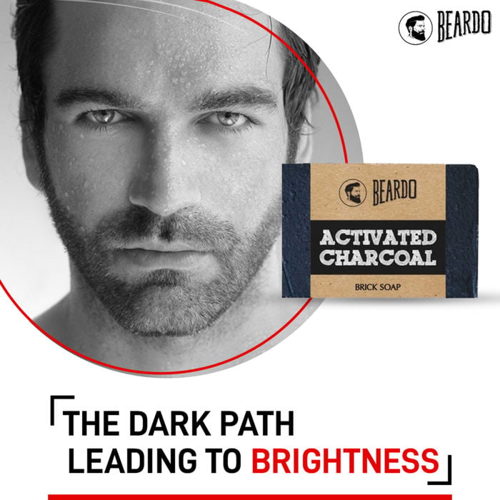 Beardo Activated Charcoal Brick Soap (125gm)