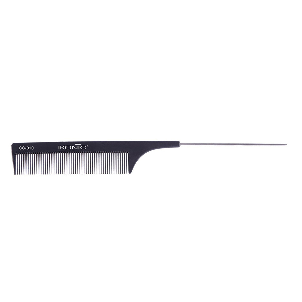 Ikonic Professional Carbon Tail Comb - CC10 (Black)