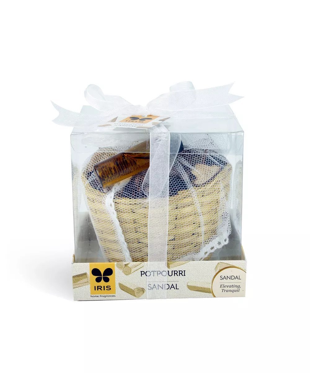 Iris Potpourri with Cane Basket - Sandal