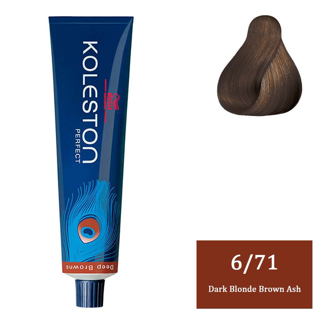 Wella Professionals Koleston Perfect Deep Browns - 6/71 Dark Blonde Brown Ash (60gm)