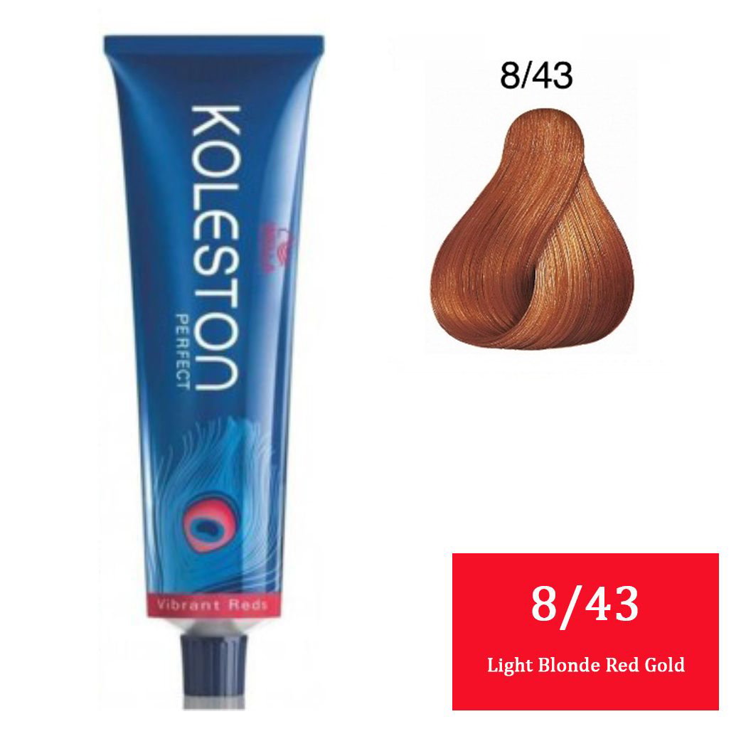Wella Professionals Koleston Perfect Vibrant Reds - 8/43 Light Blonde Red Gold (60gm)