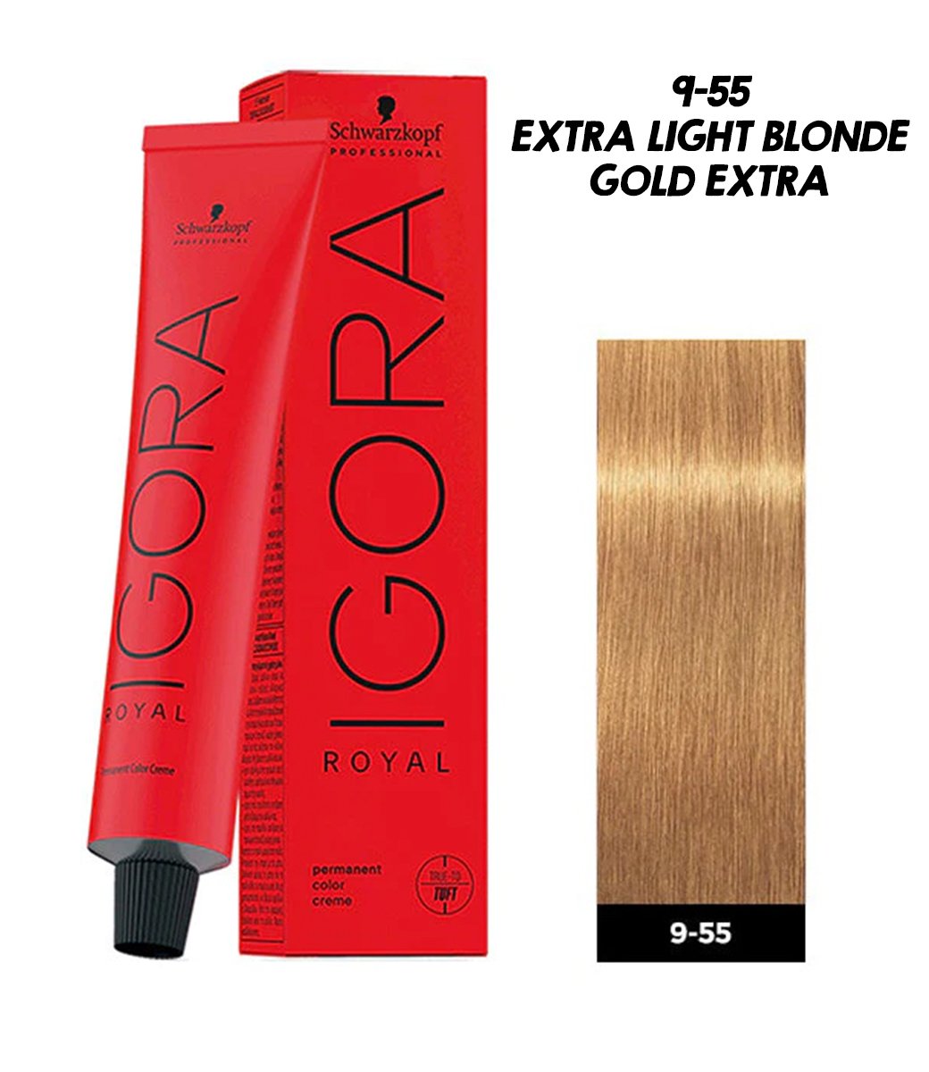 Schwarzkopf Professional Igora Royal Permanent Color Creme (9-55 Extra Light Blonde Gold Extra)