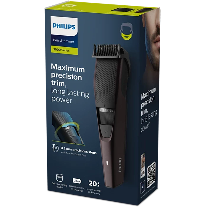 Philips Beard Trimmer With 45 Min Runtime and 20 Length Settings (BT3415/15)
