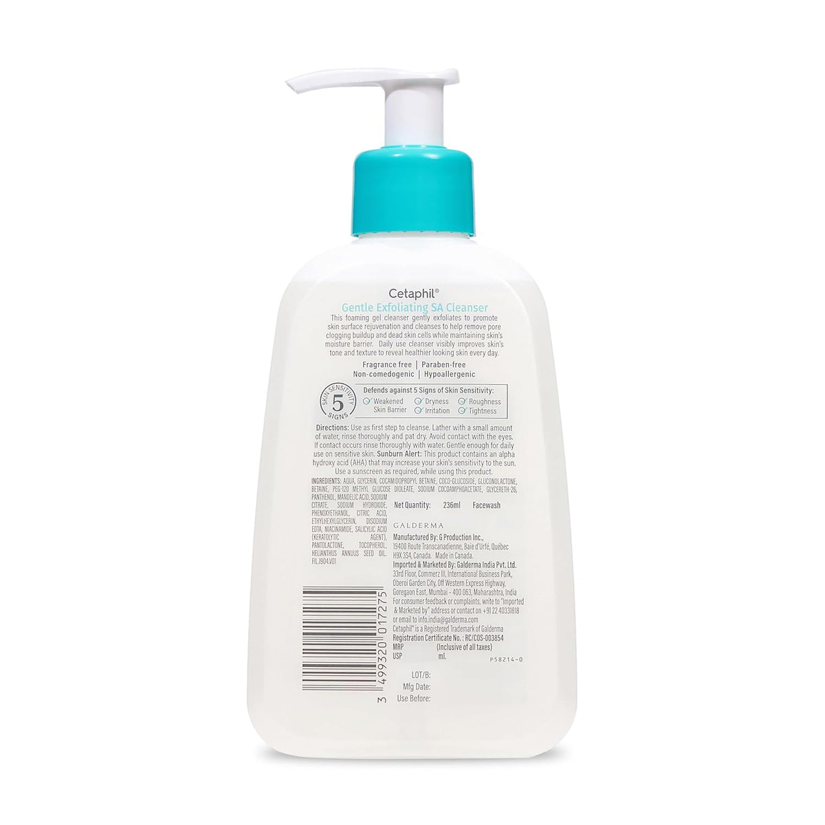 Cetaphil Gentle Exfoliating SA Cleanser (236ml)