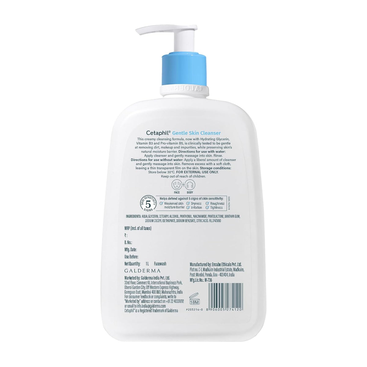 Cetaphil Gentle Skin Cleanser (1Ltr) (1000ml)