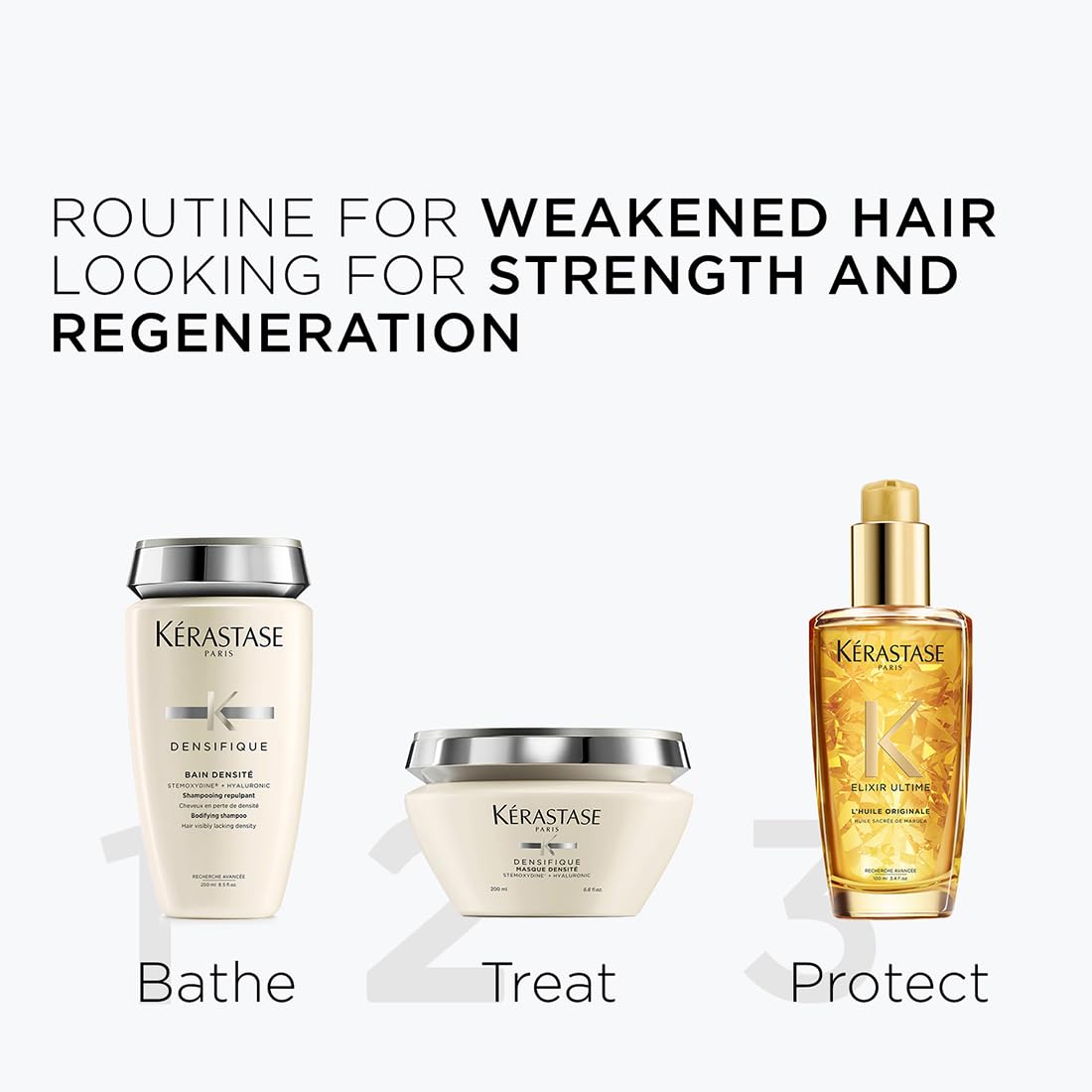 Kerastase Densifique Shampoo For Thinning Hair, With Hyaluronic Acid, Adds Volume (250ml)