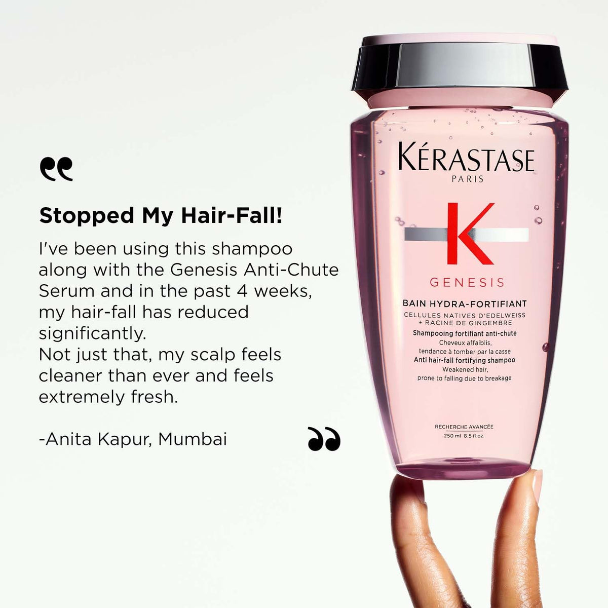 Kerastase Genesis Hydra-Fortifiant Anti-Hair Fall Shampoo For Normal To Oily Hair (250ml)
