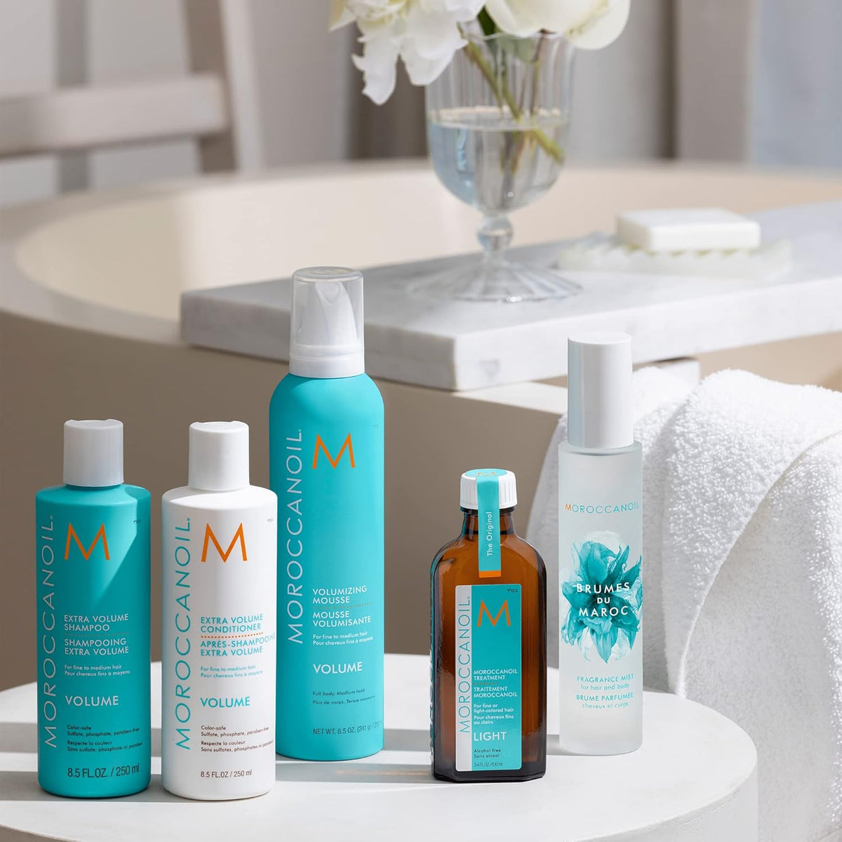 Moroccanoil Extra Volume Shampoo |Argan Oil & Linden Bud |Boosts Shine & Volume For Fine, Limp Hair (250ml)