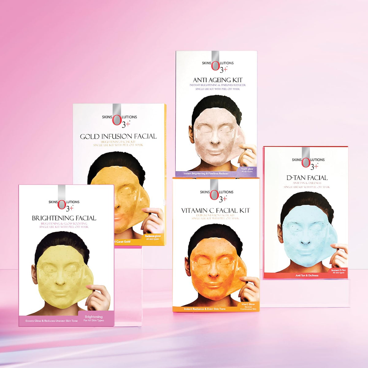O3+ Brightening Facial Kit With Brightening & Glow Boosting Peel Off Mask (40gm+5ml)