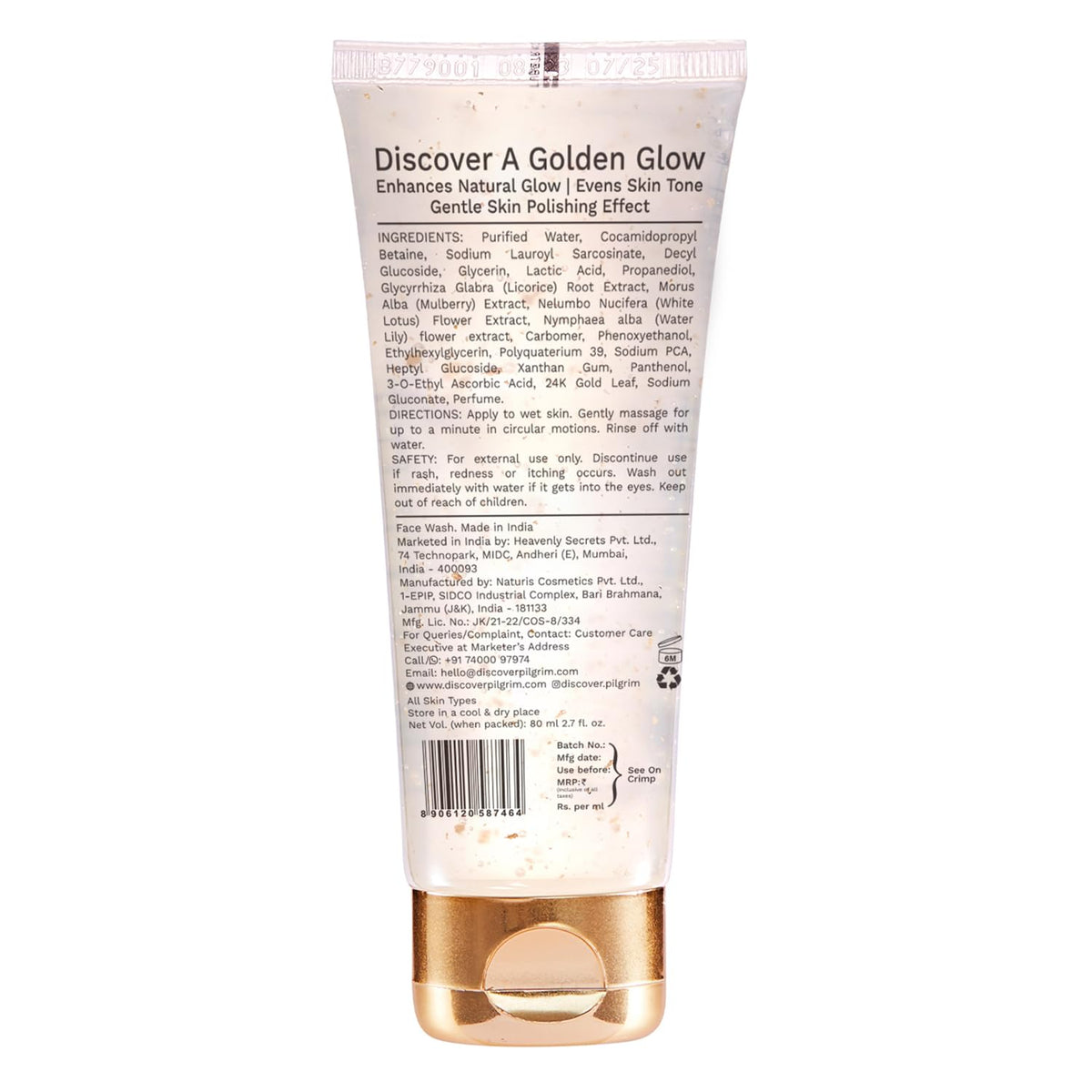 Pilgrim 24K Gold Gel Face Wash (80ml)