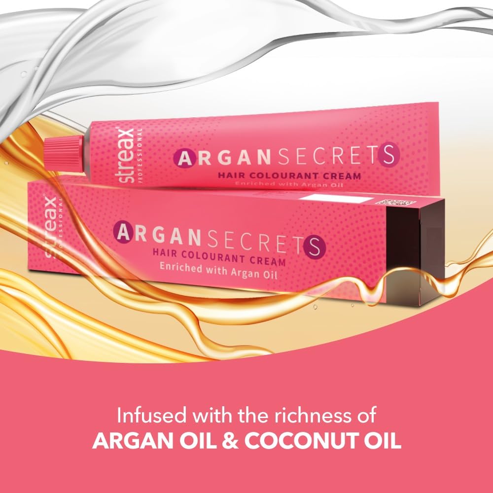 Streax Professional Argan Secrets Hair Colourant Cream - Dark Brown 3 (60gm)