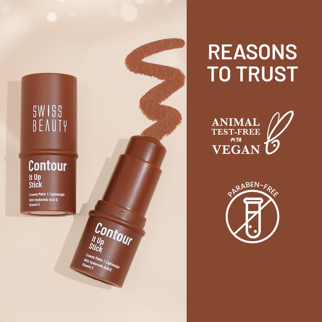 Swiss Beauty Contour It Up Stick - 01 Walnut Brown (8gm)