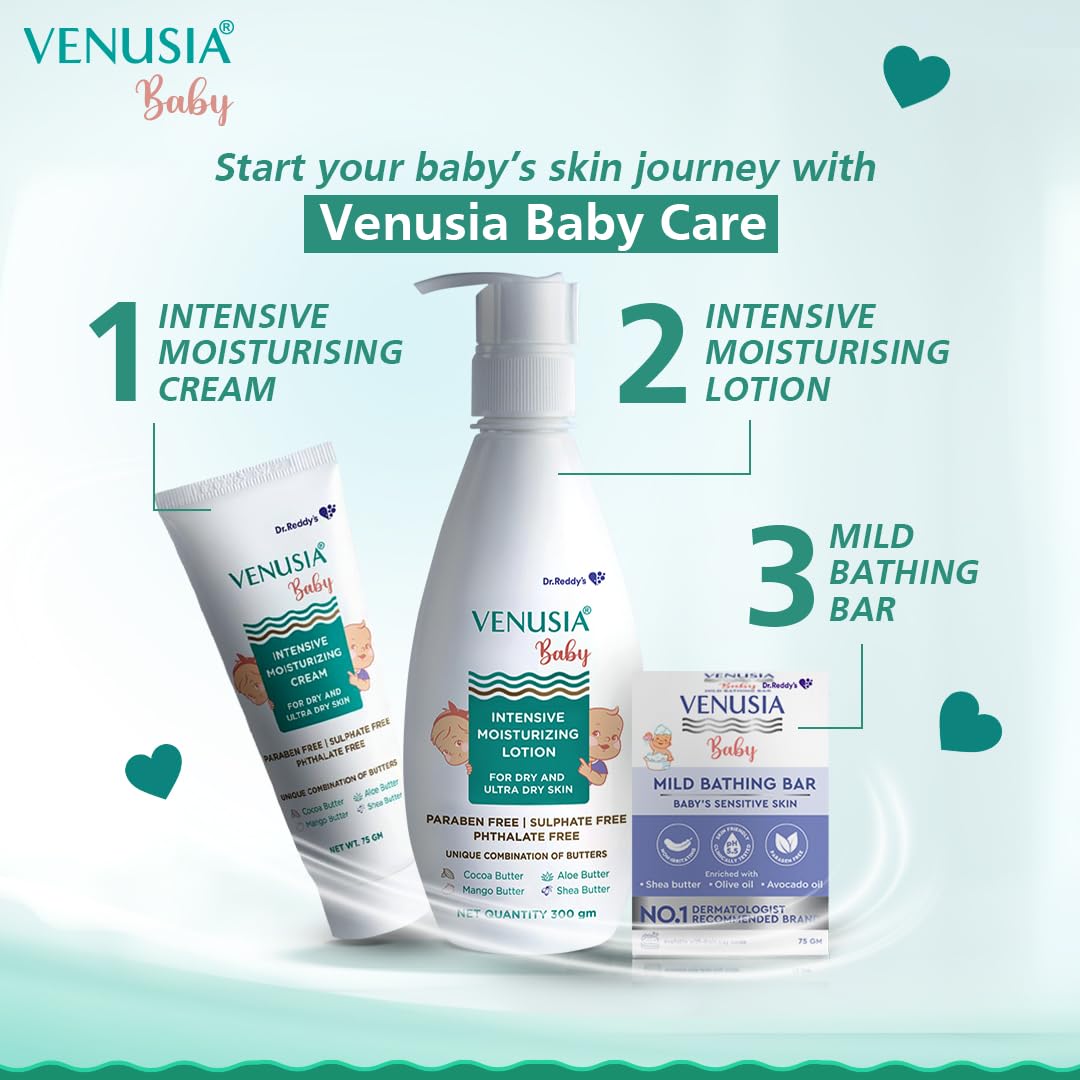 Venusia Baby Intensive Moisturizing Lotion For Dry & Ultra Dry Skin|24 hrs Moisturization (300gm)
