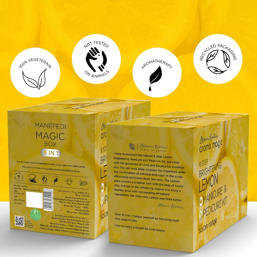 Aroma Magic Lemon Manicure And Pedicure Kit (Single Use)