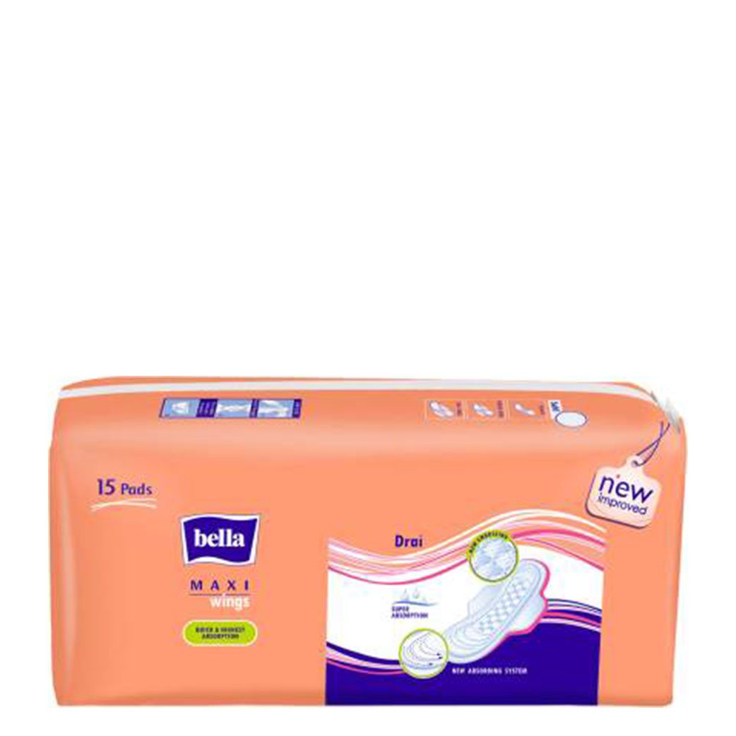 Bella Maxi Wings Drai (15 Pads)