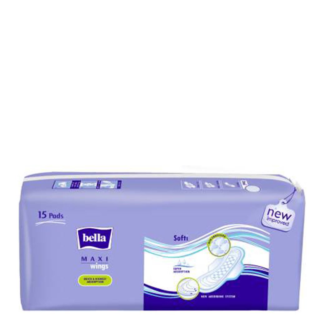 Bella Maxi Wings Softi (15 Pads)