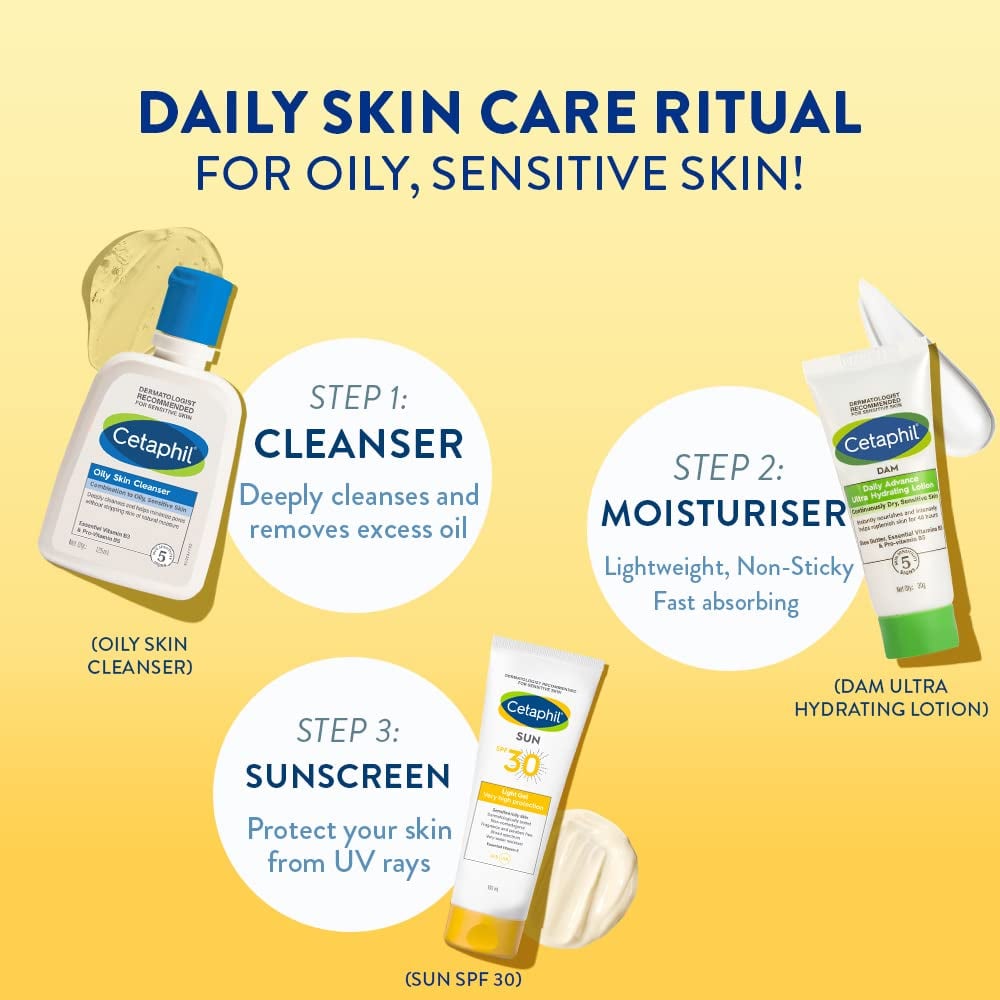 Cetaphil Sun SPF 30 Light Gel Mineral Base For Normal Sensitive & Oily Skin (100ml)