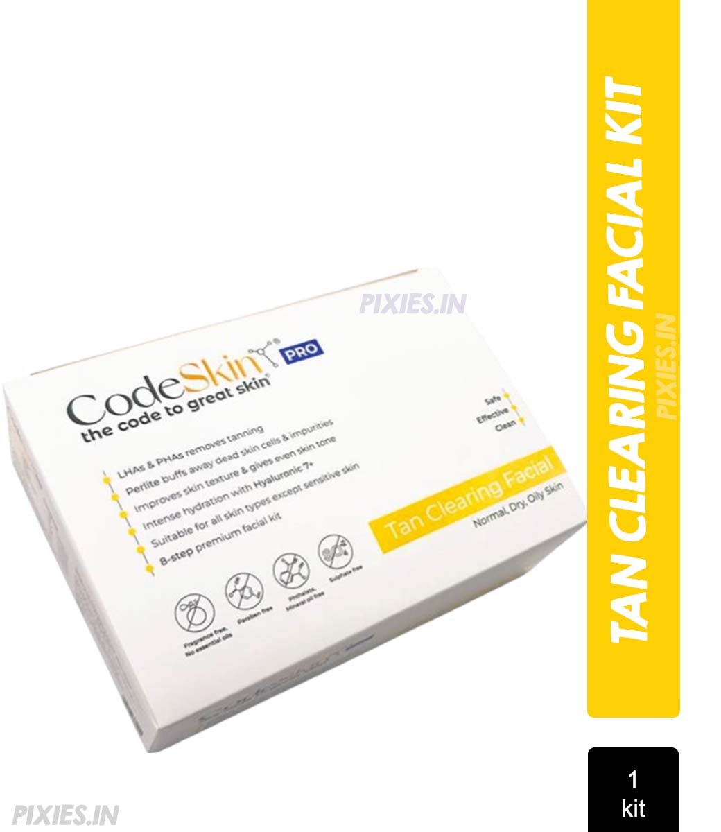 CodeSkin Pro Tan Clearing Facial Kit - Normal, Dry, Oily Skin (Single Use Kit)