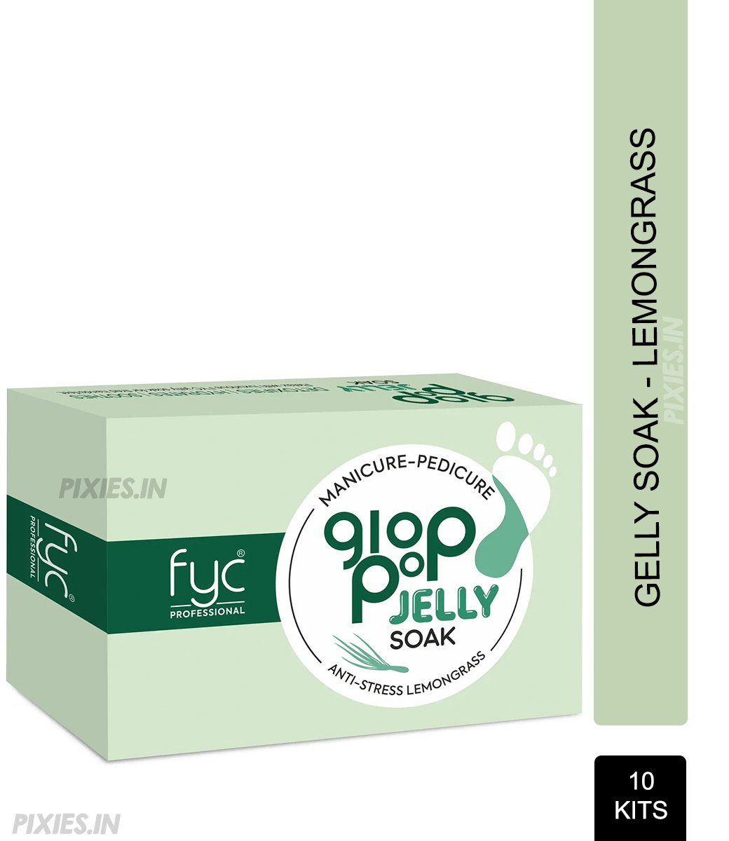 Fyc Professional Glop Pop Jelly Soak Manicure Pedicure Soak - Anti - Stress Lemongrass (10 Kit)