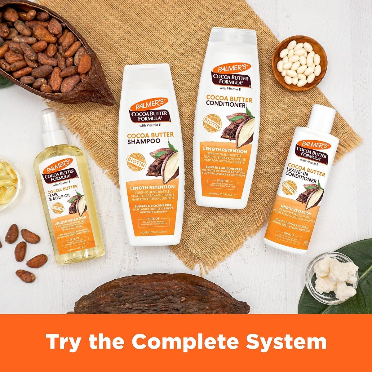 Palmer's Cocoa Butter Formula Biotin Length Retention Shampoo (400ml)