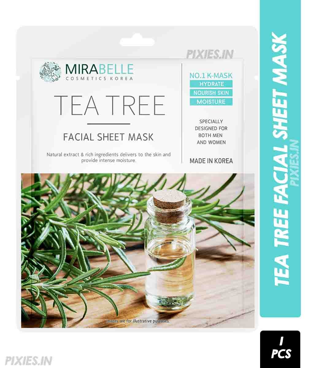 Mirabelle Cosmetics Korea Tea Tree Facial Sheet Mask (Pack of 1)