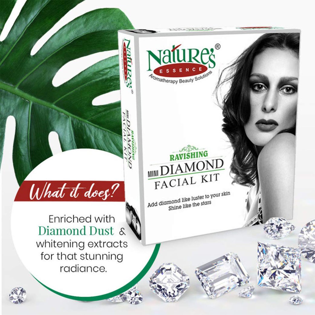 Nature's Essence Ravishing Diamond Almond and Honey Facial Kit Mini (52gm+65ml)