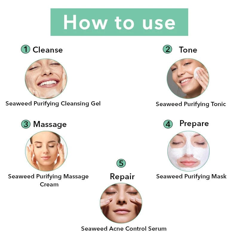 O3+ Seaweed Facial Kit For Blemish & Spots, Brightening Skin (100g+15ml)