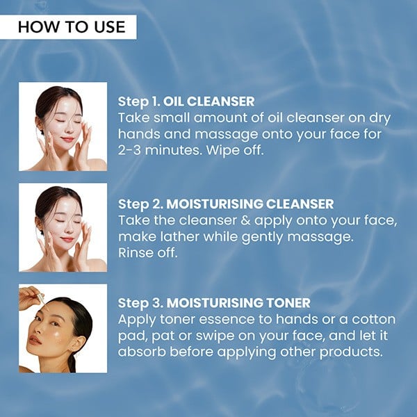O3+ Mijoo Korea Glass Glow Facial Kit with Birch Tree Sap & Hylaluronic Acid - Ideal for Dry Skin (7 Steps)