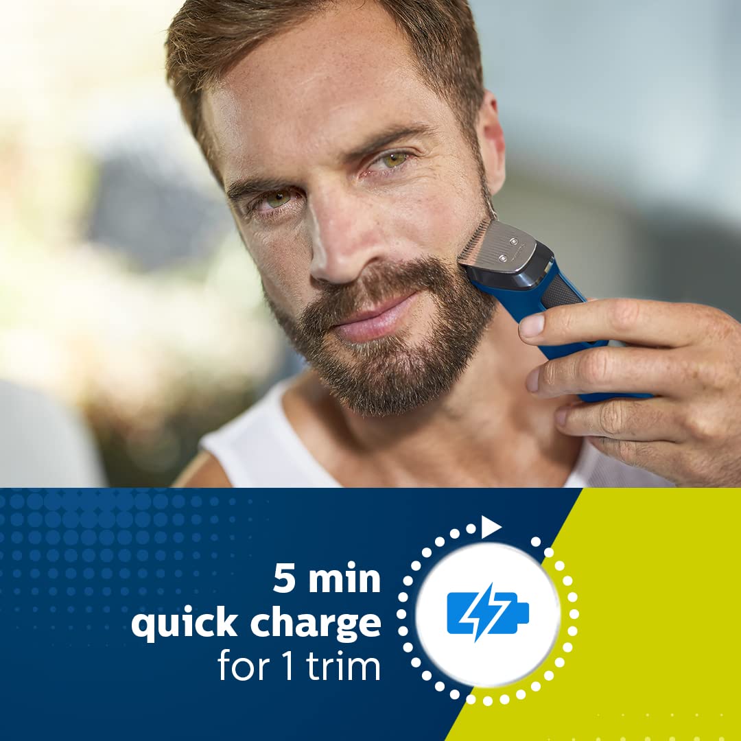 Philips Multi Grooming Kit MG7707/15 Self-Sharpening Steel Blades Cordless Trimmer (Power Adapt Sensor, Blue)
