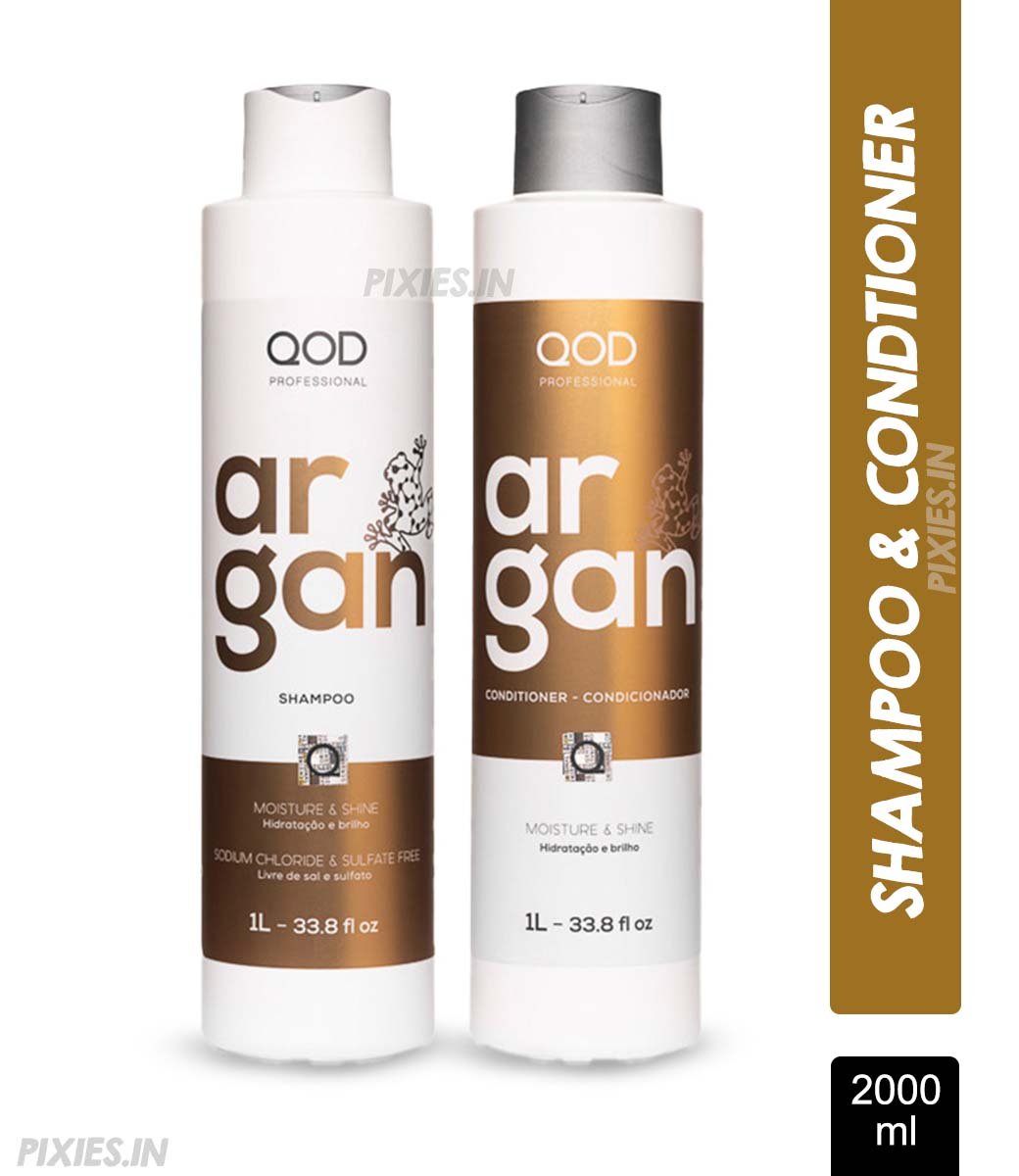 Qod Professional Argan Moisture & Shine Shampoo & Conditioner (2 x 1000ml)