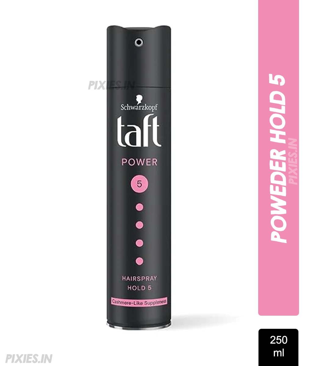 Schwarzkopf TAFT Power Hold 5 Hair Spray for Heat Protection, Gives Cashmere like Softness (250ml)