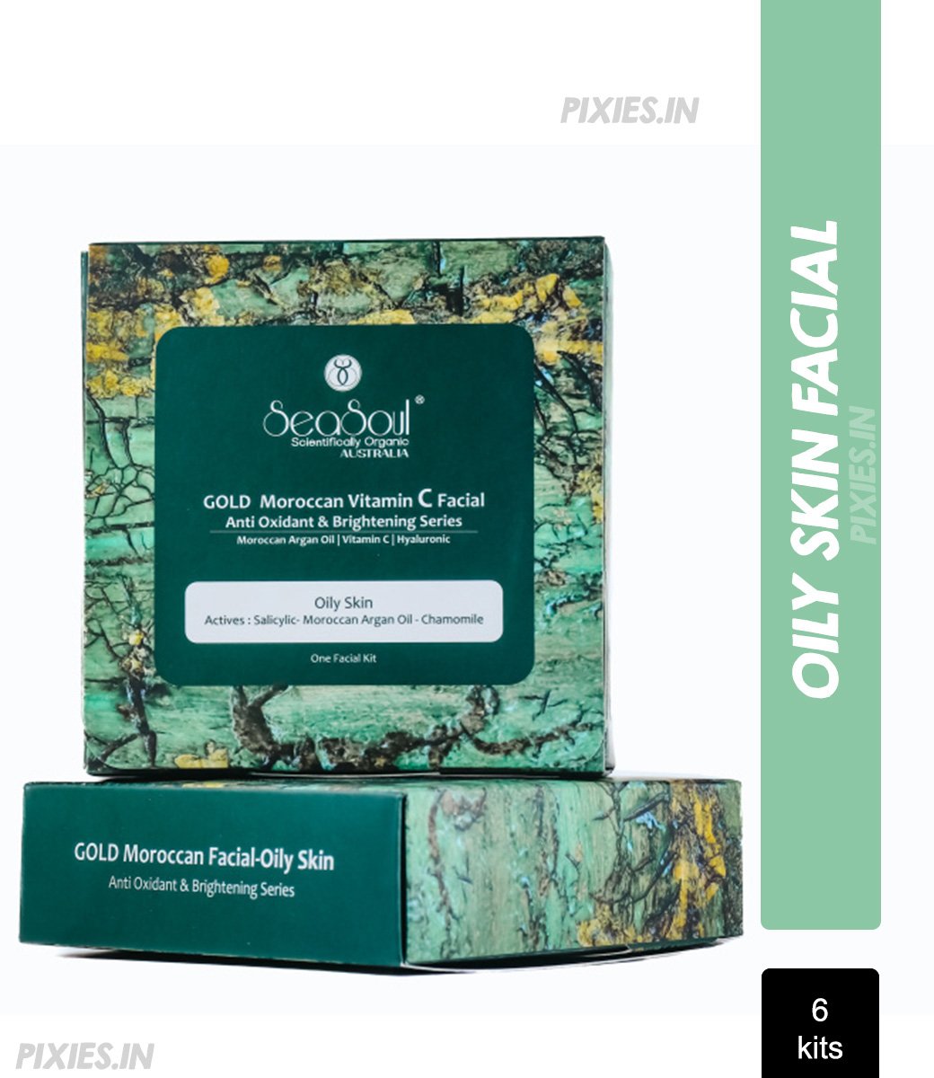 Seasoul Gold Moroccan Vitamin C Facial Anti Oxidant & Brightening Series - Oily Skin (Pack of 6)