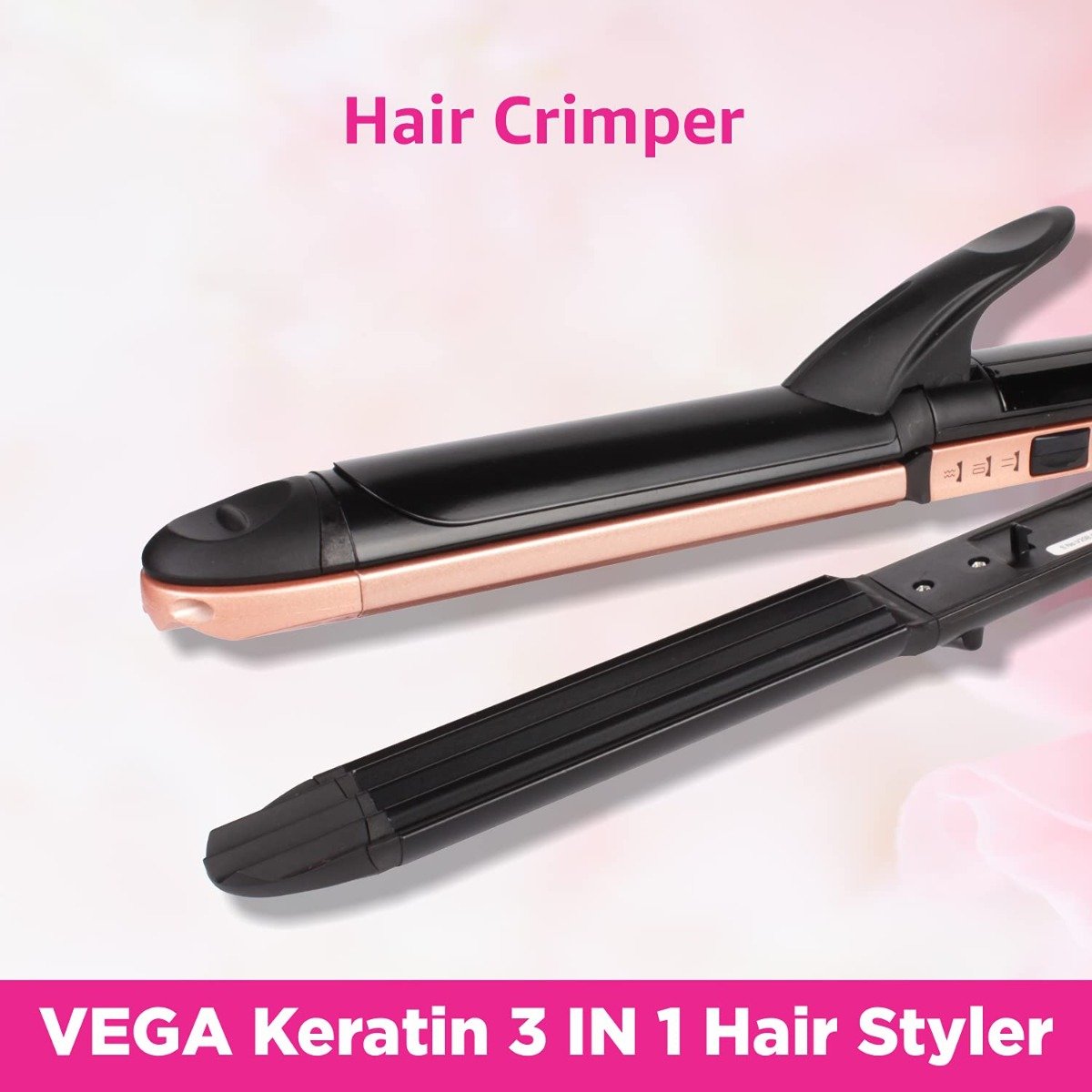 VEGA 3-in-1 Keratin Hair Styler (VHSCC-03) Rose Gold