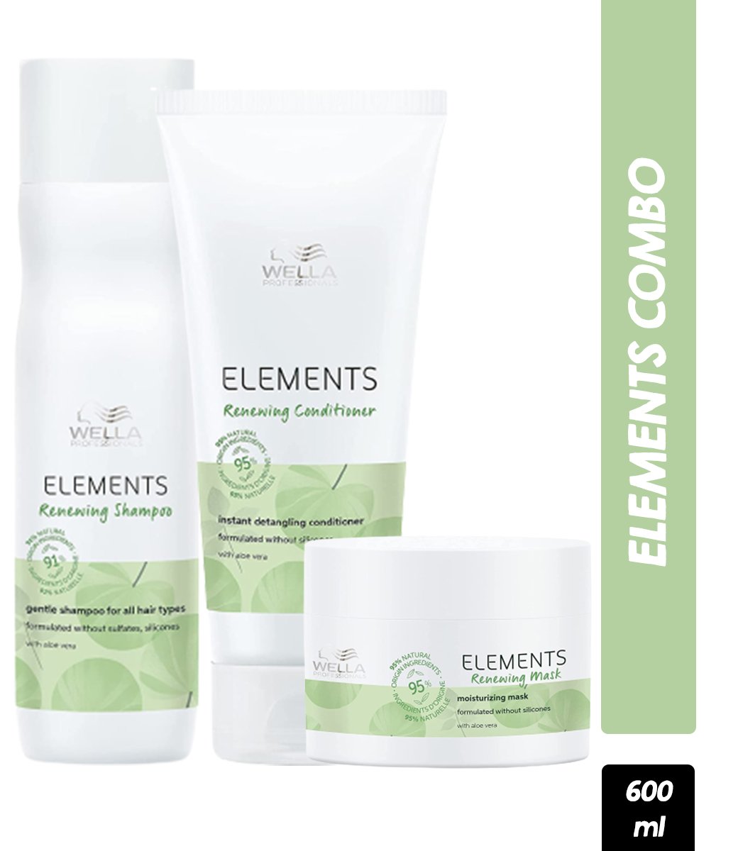 Wella Professionals Elements Renewing Shampoo 250ml & Conditioner 200ml & Mask 150ml (Combo)