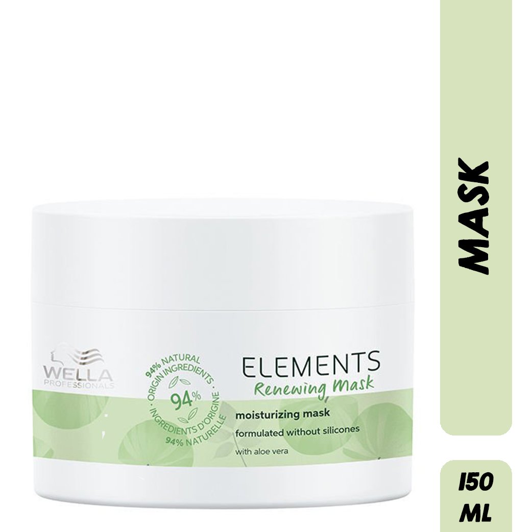 Wella Professionals Elements Renewing Sulfate & Paraben-Free Hair Mask For Frizz-Free Hair With Aloe Vera (150ml)