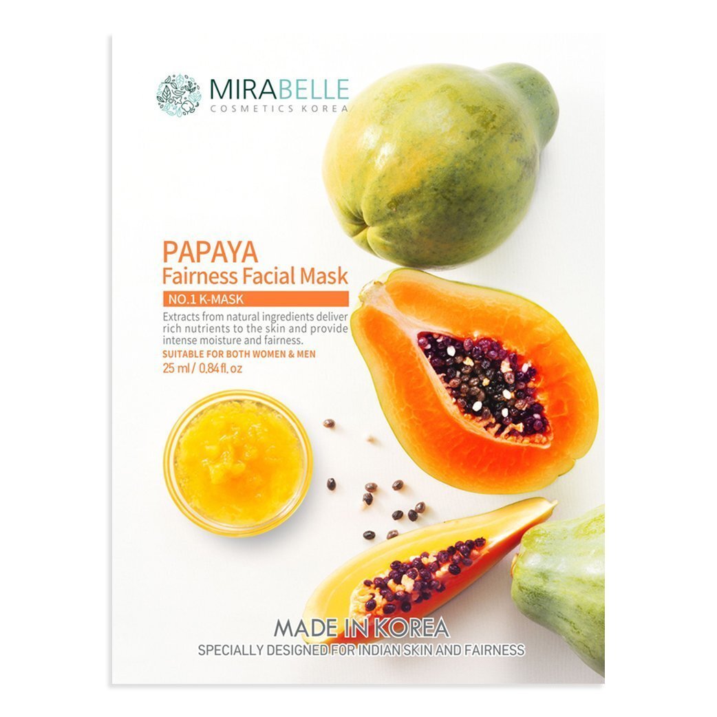 Mirabelle Cosmetics Papaya Fairness Facial Sheet Mask (25ml)