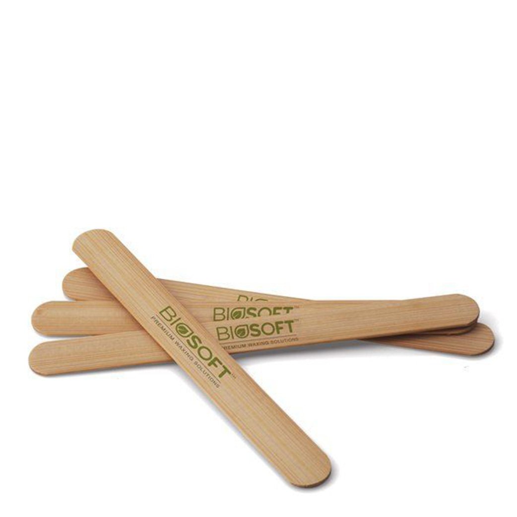 Biosoft Wooden Waxing Spatula for Face Waxing for Home and Salon Use (100pc/box)