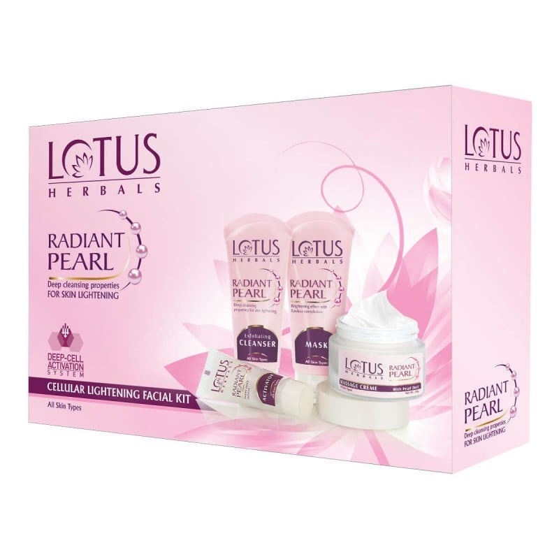 Lotus Herbals RADIANT PEARL Cellular Lightening Facial Kit (480gm)
