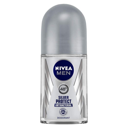 Nivea Men Silver Protect Roll On Antibacterial Odour Protection for 48h Freshness (50ml)