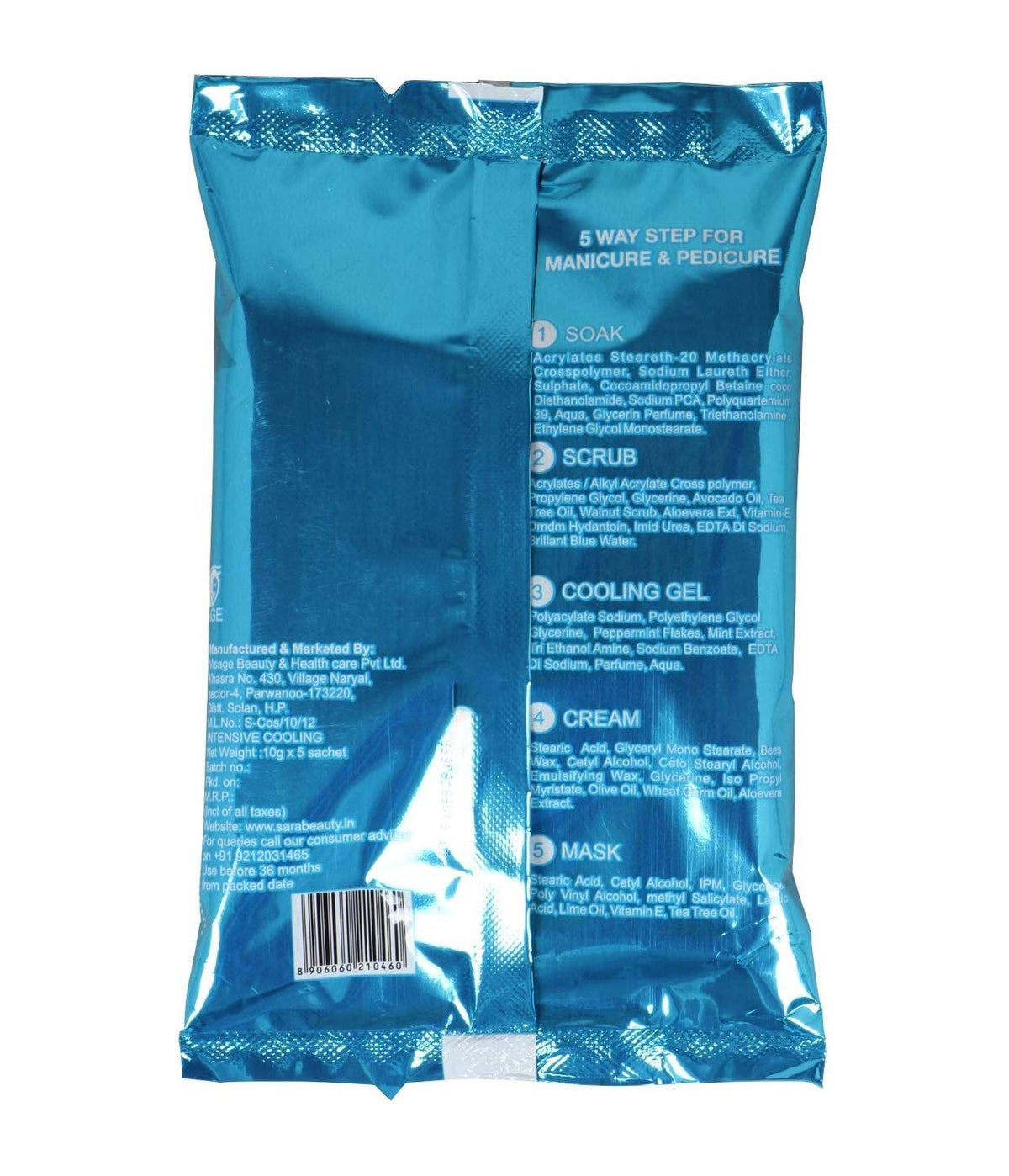 Sara Intense Cooling Pedicure & Manicure Kit (50gm)