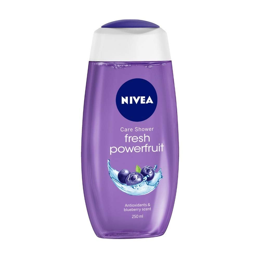 NIVEA Body Wash, Fresh Powerfruit Shower Gel, with Antioxidants & Blueberry Scent (250ml)