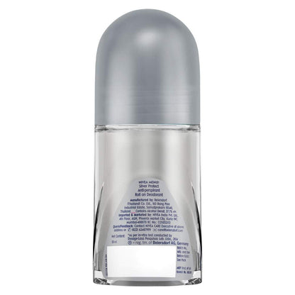 Nivea Men Silver Protect Roll On Antibacterial Odour Protection for 48h Freshness (50ml)