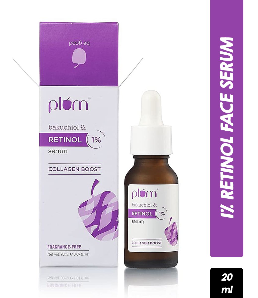 Plum 1% Retinol Face Serum With Bakuchiol For Smooth & Youthful-looking Skin (20ml)