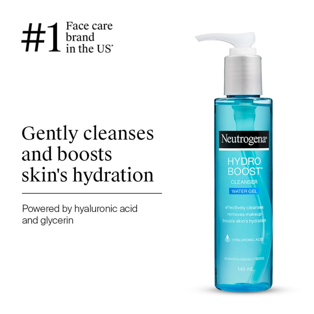 Neutrogena Hydro Boost Cleanser Water Gel Face Wash with Hyaluronic Acid for Normal & Sensitive Skin (145ml)